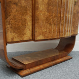 Vintage Art Deco Burr Walnut Cocktail Bar/Cabinet - Jeroen Markies Art Deco