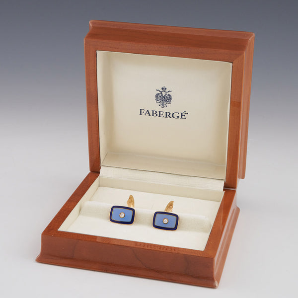 Fabergé Enamel and Diamond Cufflinks - Jeroen Markies Art Deco