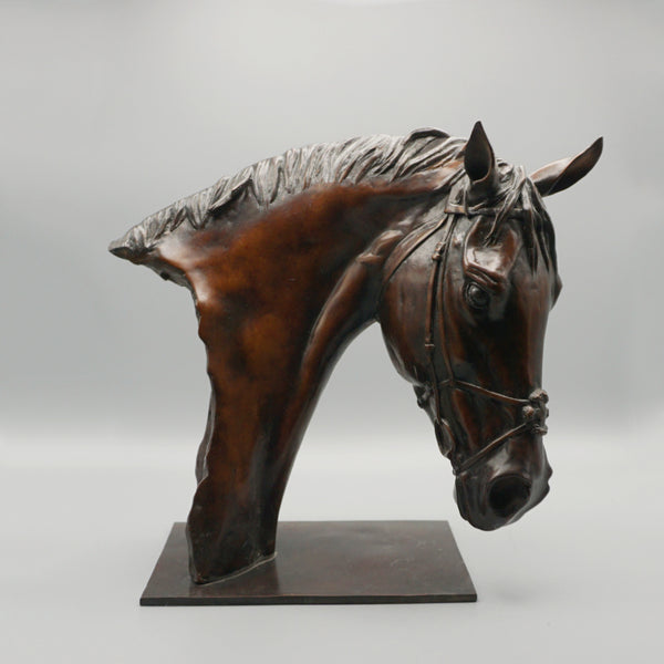 'Frankel' Beautiful study of the Retired Champion Thoroughbred Racehorse by Gill Parker in Naturalistic Bronze - Jeroen Markies Art Deco