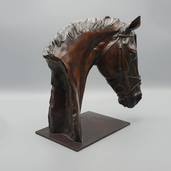 'Frankel' Beautiful study of the Retired Champion Thoroughbred Racehorse by Gill Parker in Naturalistic Bronze - Jeroen Markies Art Deco