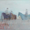 'Horse Riders at the Beach' Beautiful Oil on Board by Fred Cuming - Jeroen Markies Art Deco