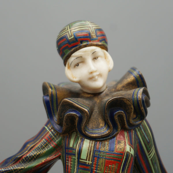 'Pierrot'  Bronze and Ivory Figure by Gerda Gerdago - Jeroen Markies Art Deco