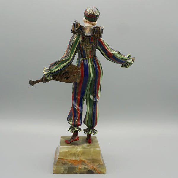 'Pierrot'  Bronze and Ivory Figure by Gerda Gerdago - Jeroen Markies Art Deco