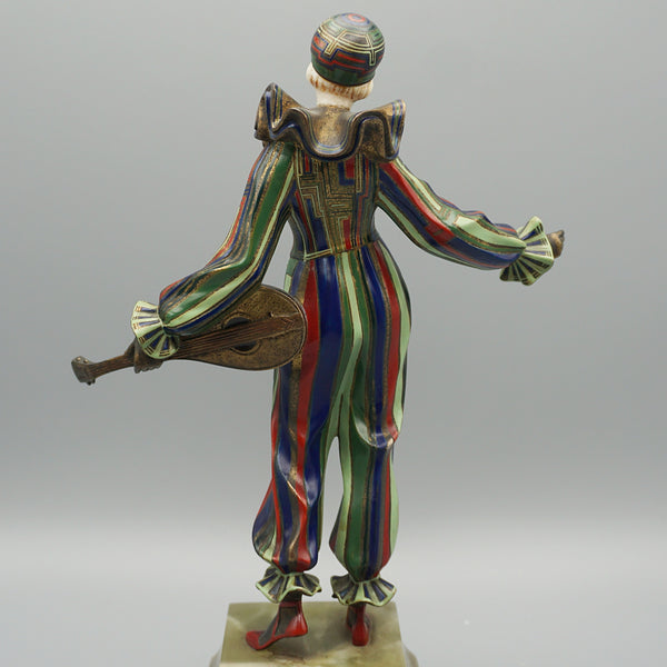 'Pierrot'  Bronze and Ivory Figure by Gerda Gerdago - Jeroen Markies Art Deco