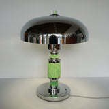 Mint green bakelite chromed dome lamp - Jeroen Markies Art Deco
