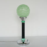 Table Lamp Green Glass Globe Black Bakelite - Jeroen Markies Art Deco
