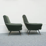 Pair of Lounge Chairs in Green Bouclé - Jeroen Markies Art Deco