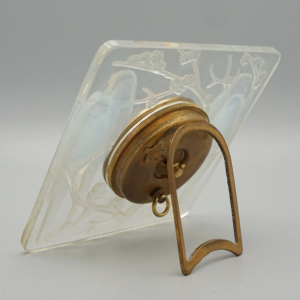 Inséparables - French Art Deco Glass - Rene Lalique - Desk Clock 