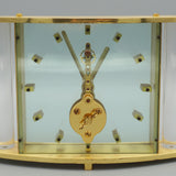 A Mid-Century Mantel Clock by Jaeger LeCLoultre. Brass and Glass casing. Mid Century Clocks - Jeroen Markies Art Deco