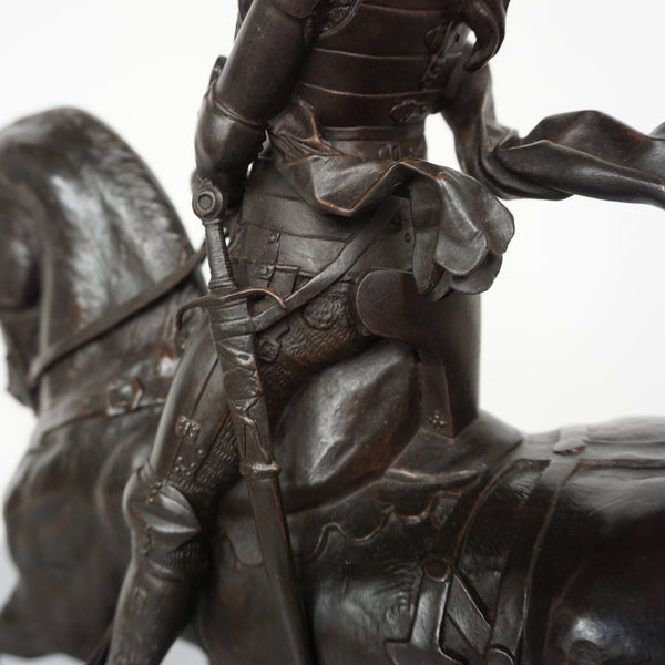 Fantastic Late 19th Century Bronze of Joan of Arc by Emmanuel Fremiet - Jeroen Markies Art Deco