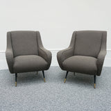 Pair of Lounge Chairs, grey bouclé - Jeroen Markies Art Deco