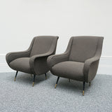 Pair of Lounge Chairs, grey bouclé - Jeroen Markies Art Deco