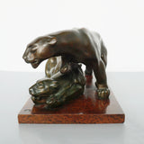 Art Deco Bronze Prowling Panthers Attributed to Rochard - Jeroen Markies Art Deco