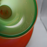 Mid-Century glass blown bowl, decorative bown, orange glass bowl - Jeroen Markies Art Deco