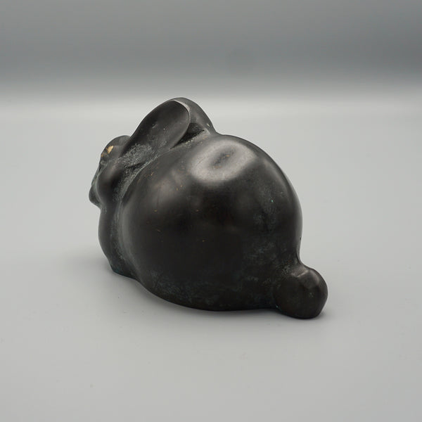 Early 20th Century Japanese Hand Cast Bronze Rabbit - Jeroen Markies Art Deco