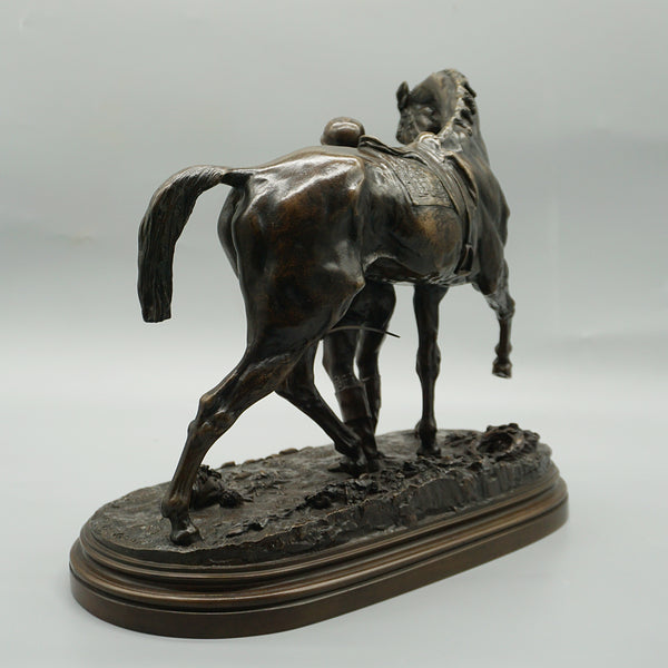 'Vainqueur' Pierre Jules Mene Jockey and Racehorse Signed and Dated - Jeroen Markies Art Deco