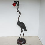 Crane Standing Floor lamp - Japanese Art Nouveau Lamp - Decorative Bronze Lamp - Jeroen Markeis Art Deco