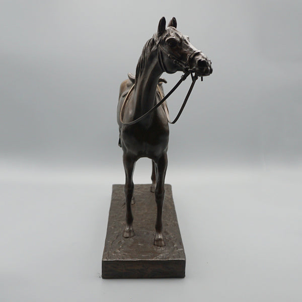 Excellent quality mid-19th century bronze sculpture of a side saddled horse by Jules Moigniez - Jeroen Markies Art Deco