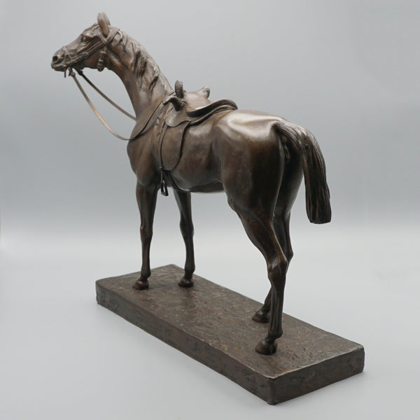 Excellent quality mid-19th century bronze sculpture of a side saddled horse by Jules Moigniez - Jeroen Markies Art Deco