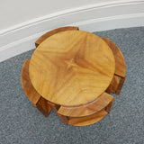 An Art Deco Figured Walnut Nest of Tables, 1930s Side Table, coffee table with four separate tables - Jeroen Markies Art Deco