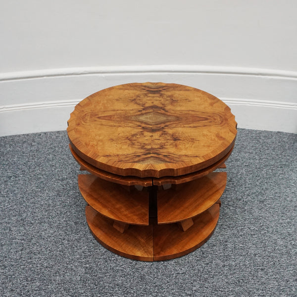 Vintage Art Deco Burr Walnut Nest of Tables - Jeroen Markies Art Deco