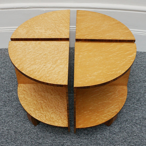 Vintage 1930's Art Deco Nest of Tables in Birdseye Maple - Jeroen Markies Art Deco