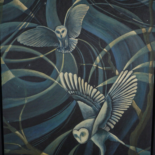 'Night Watcher' Contemporary Oil on Canvas Painting by Vera Jefferson - Jeroen Markies Art Deco