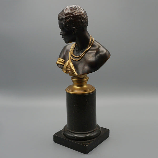 √Nubian Woman Late Victorian Sculpture by Oskar Gladenbeck - Jeroen Markies Art Deco