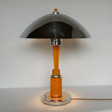 Orange Bakelite and Chrome 1930s table Lamp - Jeroen Markies Art Deco