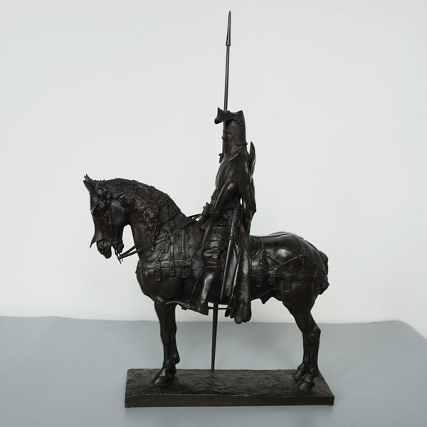 'Louis d'Orleans' an Original bronze sculpture by Emmanuel Fremiet - Jeroen Markies Art Deco