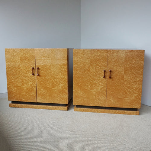 Vintage Birdseye Maple Veneered Side Cabinets - Jeroen Markies Art Deco