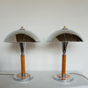 Pair of Art Deco Dome Lamps Amber Bakelite - Jeroen Markies Art Deco