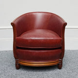 Vintage Art Deco Red Leather Club Chairs - Jeroen Markies Art Deco