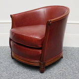 Vintage Art Deco Red Leather Club Chairs - Jeroen Markies Art Deco
