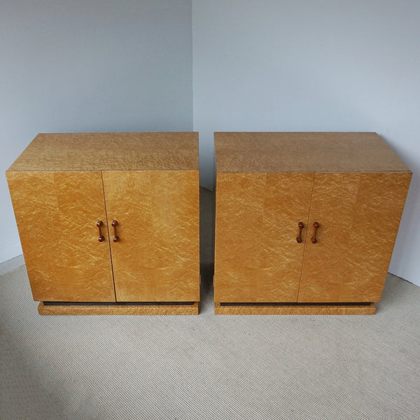 Original Birdseye Maple Veneered Pair of Cabinets - Jeroen Markies Art Deco