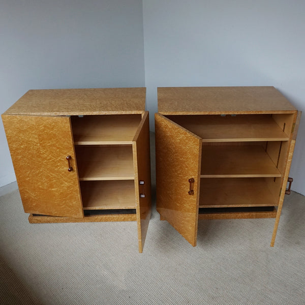 Original Birdseye Maple Veneered Pair of Cabinets - Jeroen Markies Art Deco