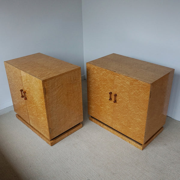 Original Birdseye Maple Veneered Pair of Cabinets - Jeroen Markies Art Deco