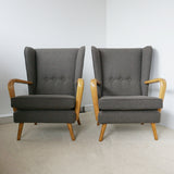 Mid-Century Armchairs, grey Boucle, British design, Mid-Century Furniture Howard Keith - Jeroen Markies Art Deco
