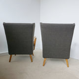 Mid-Century Armchairs, grey Boucle, British design, Mid-Century Furniture Howard Keith - Jeroen Markies Art Deco
