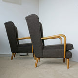 Mid-Century Armchairs, grey Boucle, British design, Mid-Century Furniture Howard Keith - Jeroen Markies Art Deco
