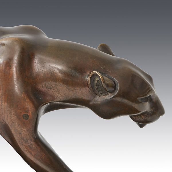 An Art Deco Panther by Henri Molins. 1930's sculpture, bronze Animalia. - Jeroen Markies Art Deco