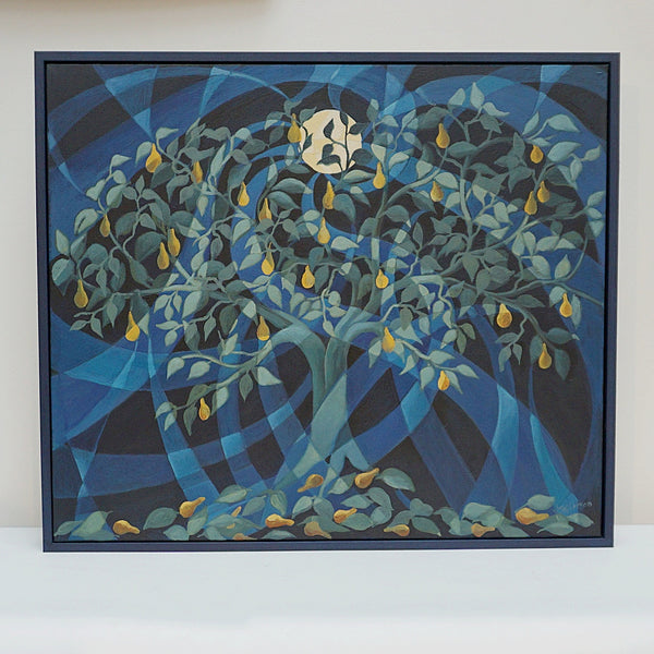 Pears in Moonlight by Vera Jefferson - A  contemporary oil on canvas - Jeroen Markies Art Deco