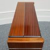 Flame Mahogany wooden mini upright piano by Eavestaff. Art Deco pianette - Jeroen Markies Art Deco