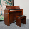 Flame Mahogany wooden mini upright piano by Eavestaff. Art Deco pianette - Jeroen Markies Art DecoFlame Mahogany wooden mini upright piano by Eavestaff. Art Deco pianette - Jeroen Markies Art Deco