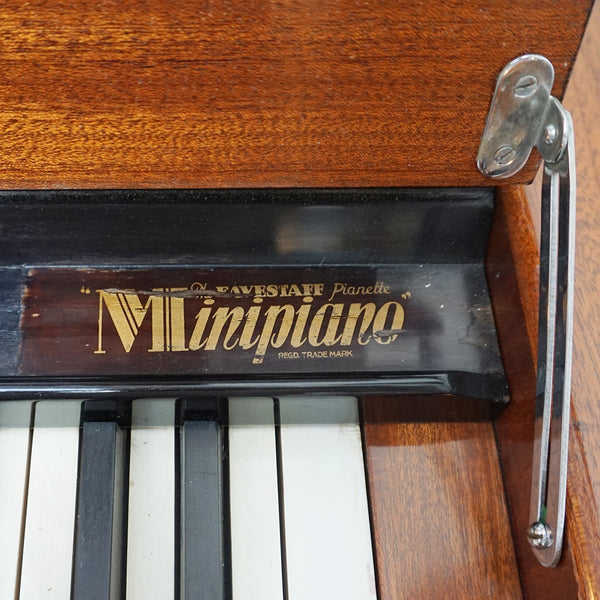 Flame Mahogany wooden mini upright piano by Eavestaff. Art Deco pianette - Jeroen Markies Art Deco