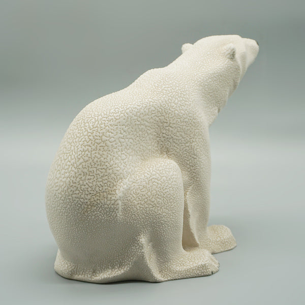 Art Deco Seated Polar Bear by Sevres France - Patinated Ceramic Polar Bear Circa 1930 Jeroen Markies Art Deco 