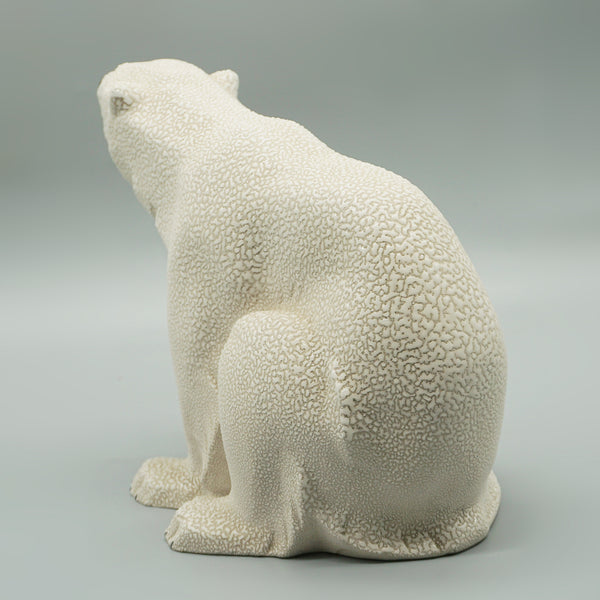 Art Deco Seated Polar Bear by Sevres France - Patinated Ceramic Polar Bear Circa 1930 Jeroen Markies Art Deco 