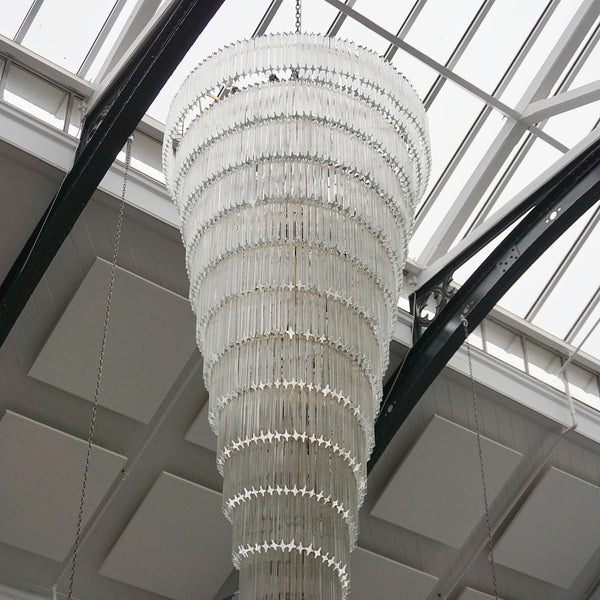 Large and Impressive Murano 'Prism' Stairwell Chandelier - Jeroen Markies Art Deco