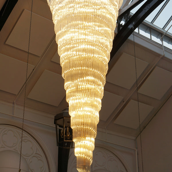 Large and Impressive Murano 'Prism' Stairwell Chandelier - Jeroen Markies Art Deco