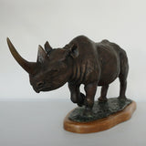 Black Rhino by Denis Mathews - Kenyan Contemporary Sculpture - Jeroen Markies Art Deco
